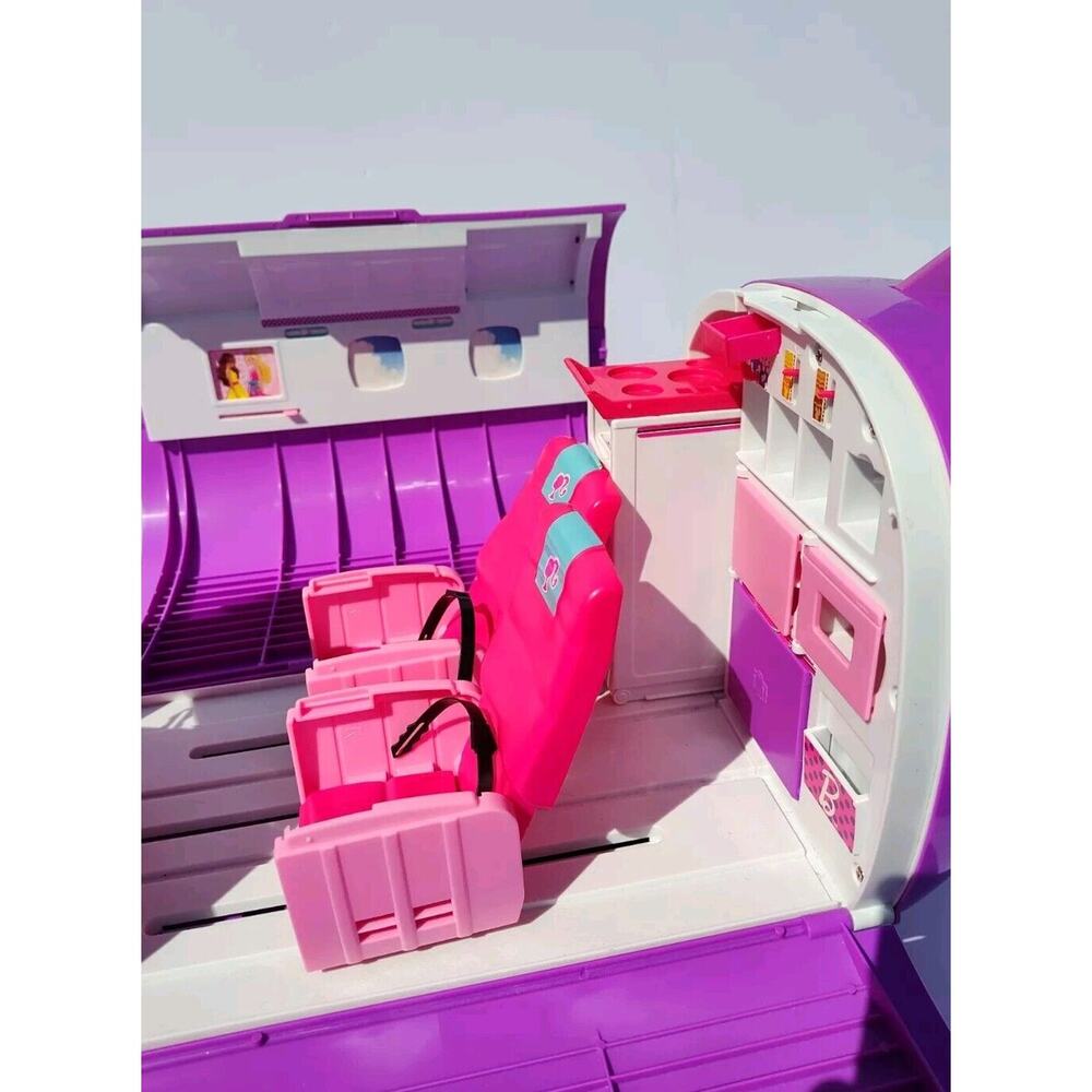 Vintage 1999 Barbie Doll Mattel Purple/Pink Jumbo Glamour Jet Airplane Plane - Picture 2 of 14